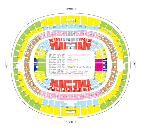 Spain at Wembley Price Map - Small